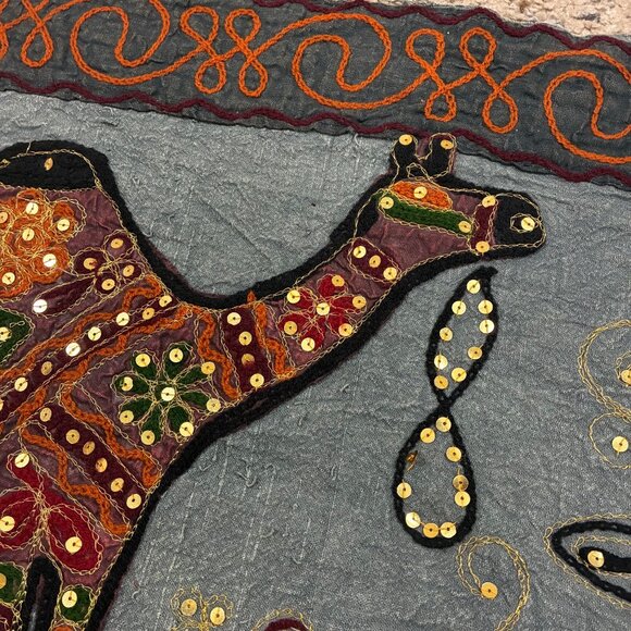 Fakih Collections Camel Embroidery Sequin Table Runner - Picture 5 of 6